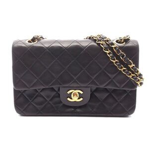 Chanel Lambskin Matelasse W Flap Shoulder Bag